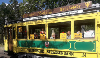 Ausflug mit der historischen Straßenbahn durch Cottbus